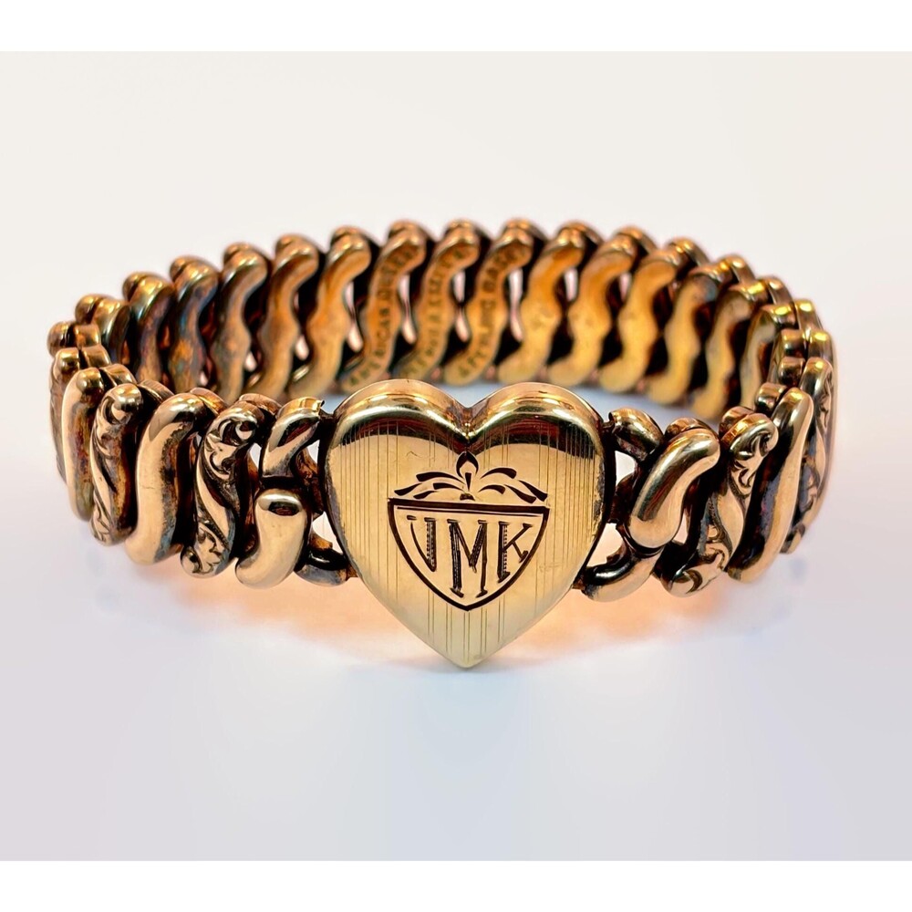 Vintage, Sweetheart Bracelet, Heart, Art Deco, Expansion, American Queen 20s 30s